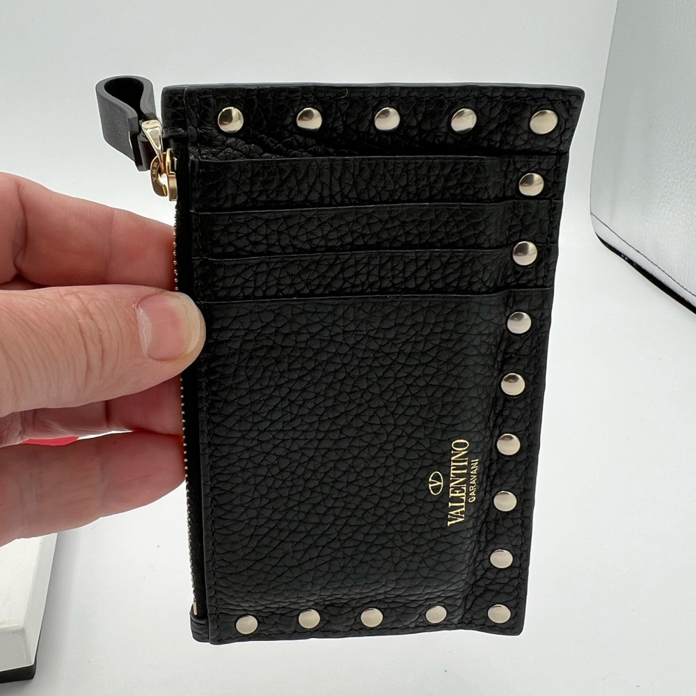 Valentino Garavani Rockstud Leather Coin Purse & Card Case - Picture 4 of 8